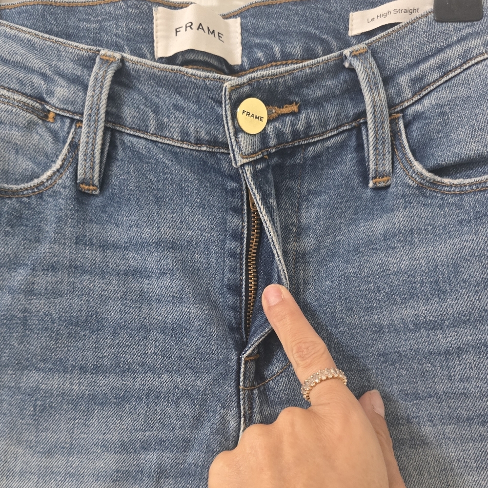Frame Le High Straight Leg Crop Jeans Size 26 - Picture 8 of 10